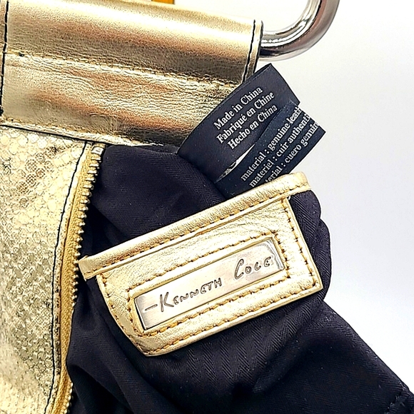 KENNETH COLE Metallic Leather Clutch Bag - Picture 8 of 10